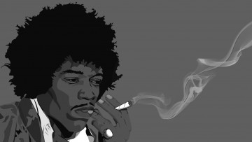 обоя -jimi-hendrix, музыка, -временный, рисунок