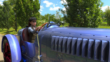 Картинка 3д+графика люди-авто мото+ people-+car+ +moto девушка взгляд фон автомобиль