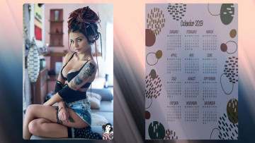 Картинка календари девушки тату женщина взгляд