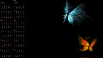 Картинка календари компьютерный+дизайн бабочка