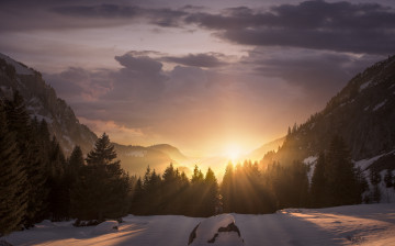 Картинка природа восходы закаты простор