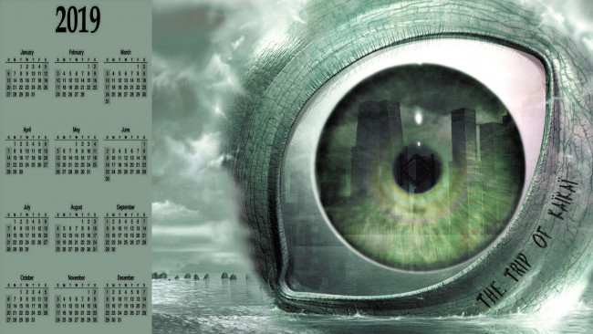 Обои картинки фото календари, компьютерный дизайн, глаз