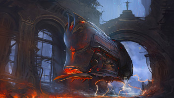 Картинка фэнтези космические+корабли +звездолеты +станции death express alejandro burdisio