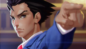 Картинка видео+игры ace+attorney +investigations+-+miles+edgeworth персонаж жест