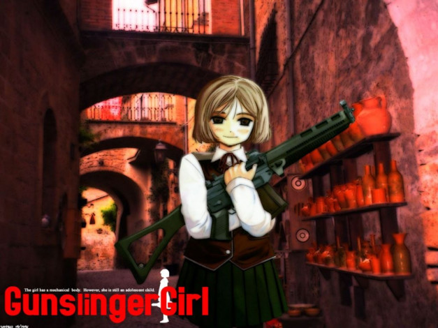 Обои картинки фото аниме, gun, slinger, girl