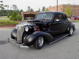 Картинка 1938 chevrolet hot rod coupe classic автомобили hotrod dragster