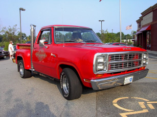 Картинка 1978 dodge little red truck classic автомобили