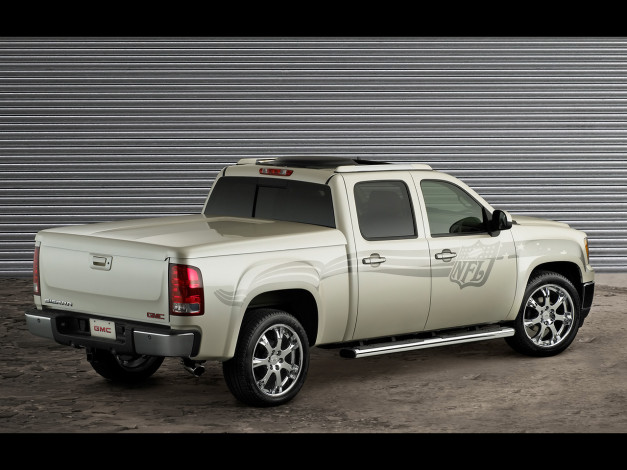 Обои картинки фото 2006, gmc, sierra, nfl, crew, cab, автомобили, gm