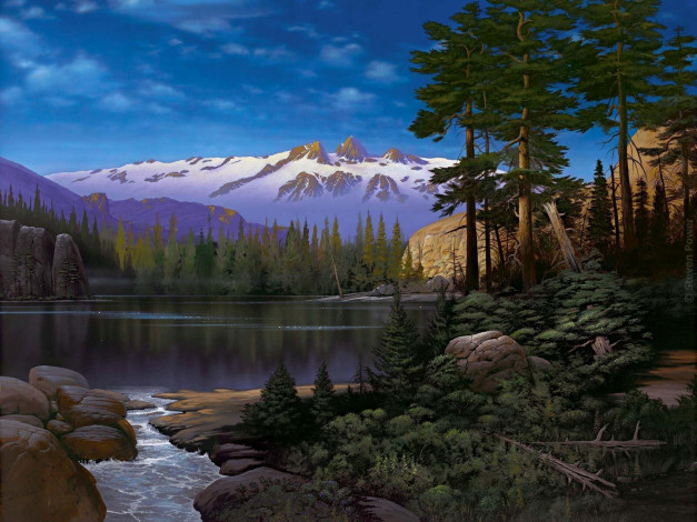 Обои картинки фото рисованные, природа