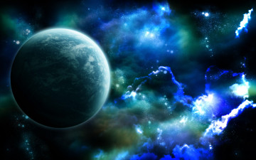 Картинка космос арт планета туманность
