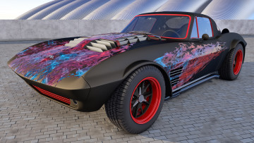 Картинка автомобили 3д corvette
