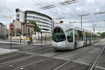 Картинка техника трамваи рельсы город трамвай