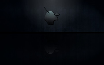Картинка компьютеры apple логотип яблоко гвоздь стена