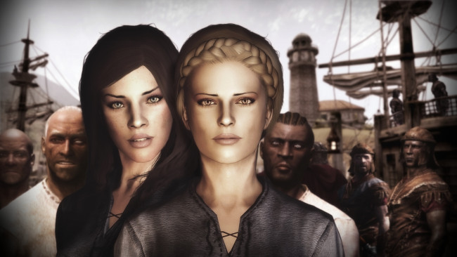 Обои картинки фото 3д графика, портрет , portraits, фон, взгляд, девушки