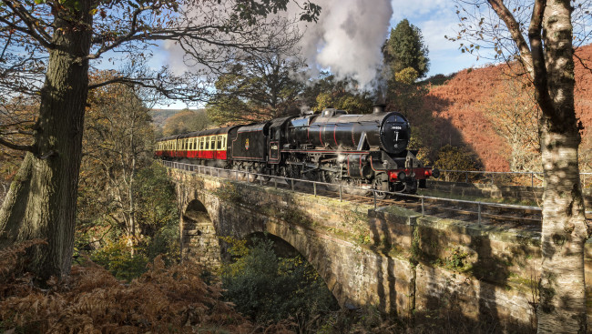 Обои картинки фото техника, паровозы, паровоз, дорога, железная