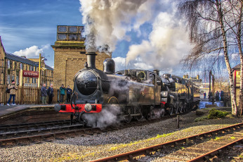 Картинка техника паровозы паровоз рельсы дорога железная