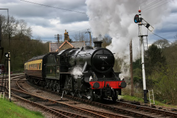 Картинка техника паровозы рельсы паровоз дорога железная