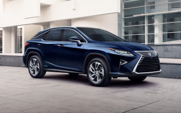 Картинка автомобили lexus лексус здание синий hybrid rx