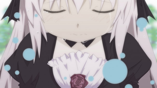 Обои картинки фото аниме, rozen maiden, арт, suigintou, rozen, maiden, лицо, девочка