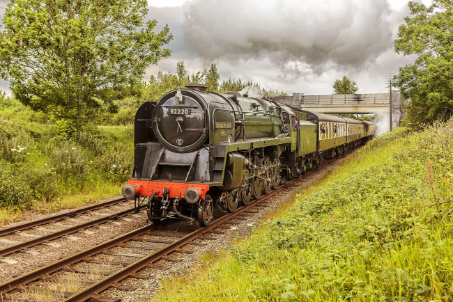 Обои картинки фото техника, паровозы, дорога, железная, паровоз, рельсы