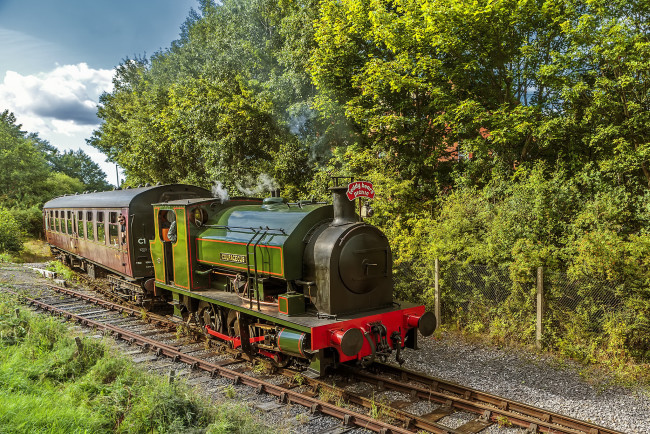 Обои картинки фото техника, паровозы, паровоз, рельсы, дорога, железная