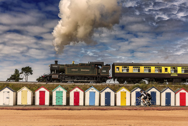 Обои картинки фото техника, паровозы, паровоз, рельсы, дорога, железная