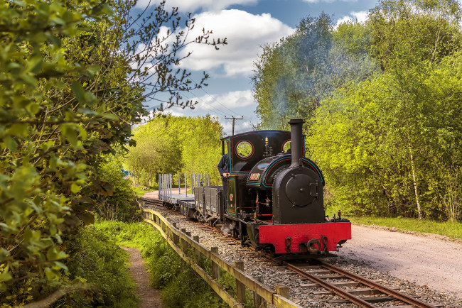 Обои картинки фото техника, паровозы, паровоз, рельсы, дорога, железная