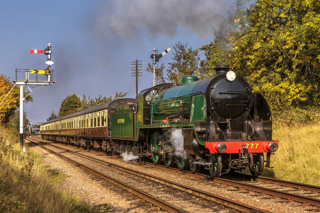 Обои картинки фото техника, паровозы, рельсы, дорога, железная, паровоз