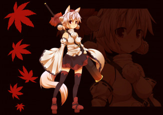 Картинка аниме touhou девушка взгляд фон