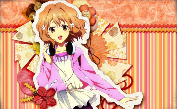 Картинка аниме hana-saku+iroha девушка взгляд фон
