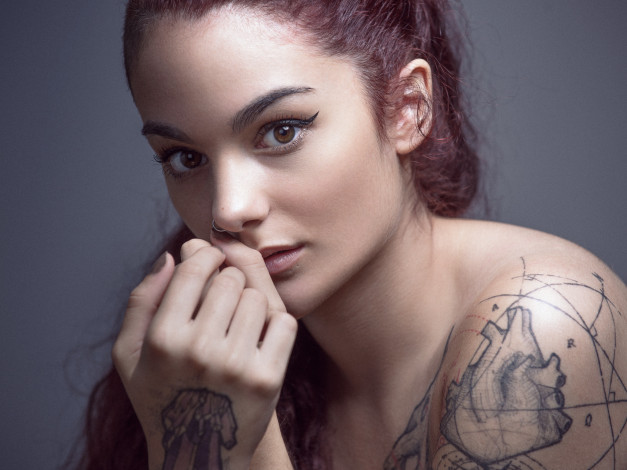 Обои картинки фото девушки, -unsort , лица,  портреты, лицо, взгляд