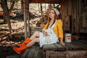 Картинка девушка девушки -unsort+ рыжеволосые+и+другие модель