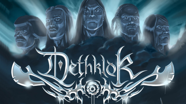 Обои картинки фото dethklok by splatkin, музыка, dethklok, рисунок