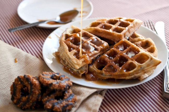 Обои картинки фото еда, блины,  оладьи, вафли