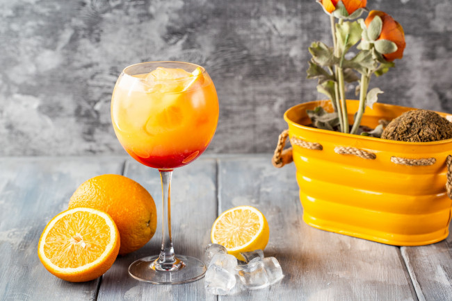Обои картинки фото еда, цитрусы, цитрус, коктейль, лед