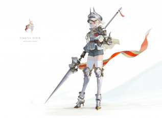 Картинка аниме оружие +техника +технологии девушка копье