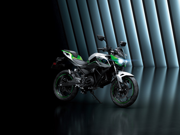 Обои картинки фото 2023 kawasaki z bev electric bikes, мотоциклы, kawasaki, zbev, электрический, кавасаки