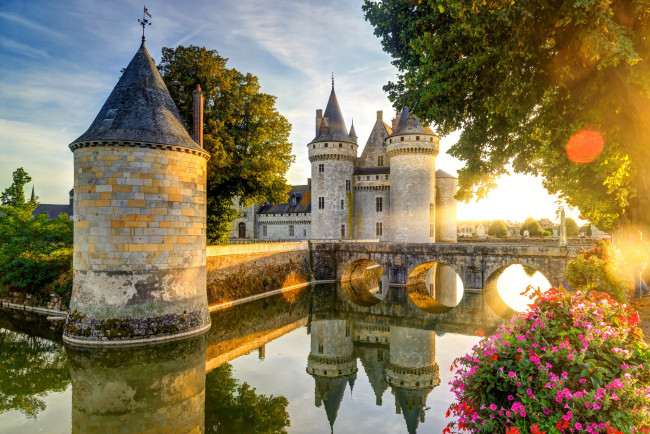 Обои картинки фото le chateau de sully-sur-loire, france, города, замки франции, le, chateau, de, sully-sur-loire