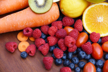 обоя еда, фрукты и овощи вместе, овощи, ягоды