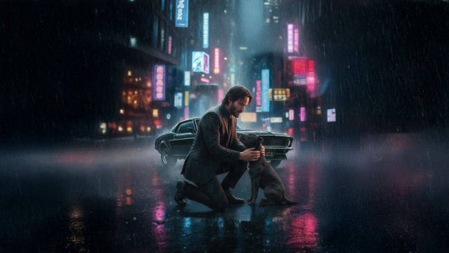 Обои картинки фото рисованное, кино,  мультфильмы, john, wick