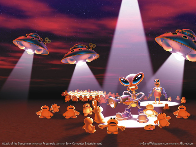 Обои картинки фото attack, of, the, saucerman, видео, игры