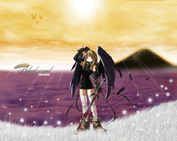 Обои картинки фото аниме, angels, demons