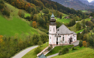 Картинка maria gern church germany города католические соборы костелы аббатства