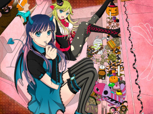 Картинка аниме panty stocking with garterbelt