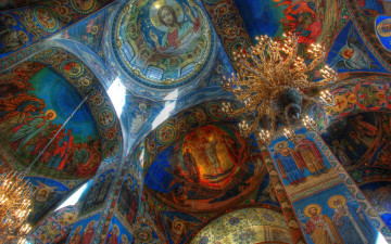 Картинка храм спаса на крови интерьер убранство роспись храма