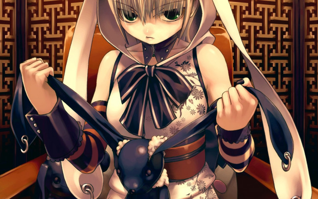 Обои картинки фото аниме, weapon, blood, technology