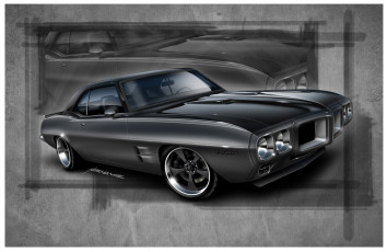 Картинка автомобили рисованные gto