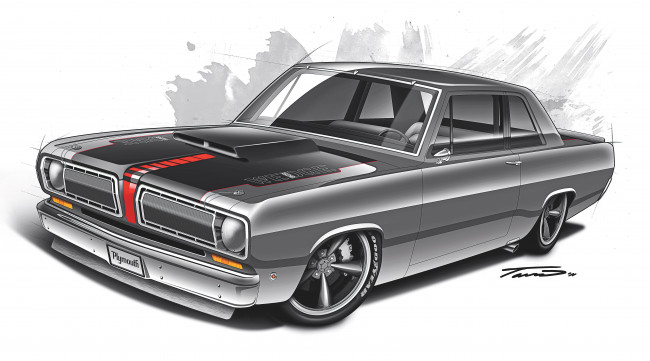 Обои картинки фото автомобили, векторная, графика, valiant