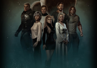 Картинка фэнтези люди космос