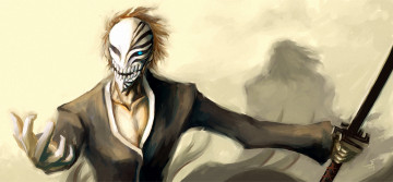 Картинка аниме bleach пустой маска zangetsu hichigo ichigo
